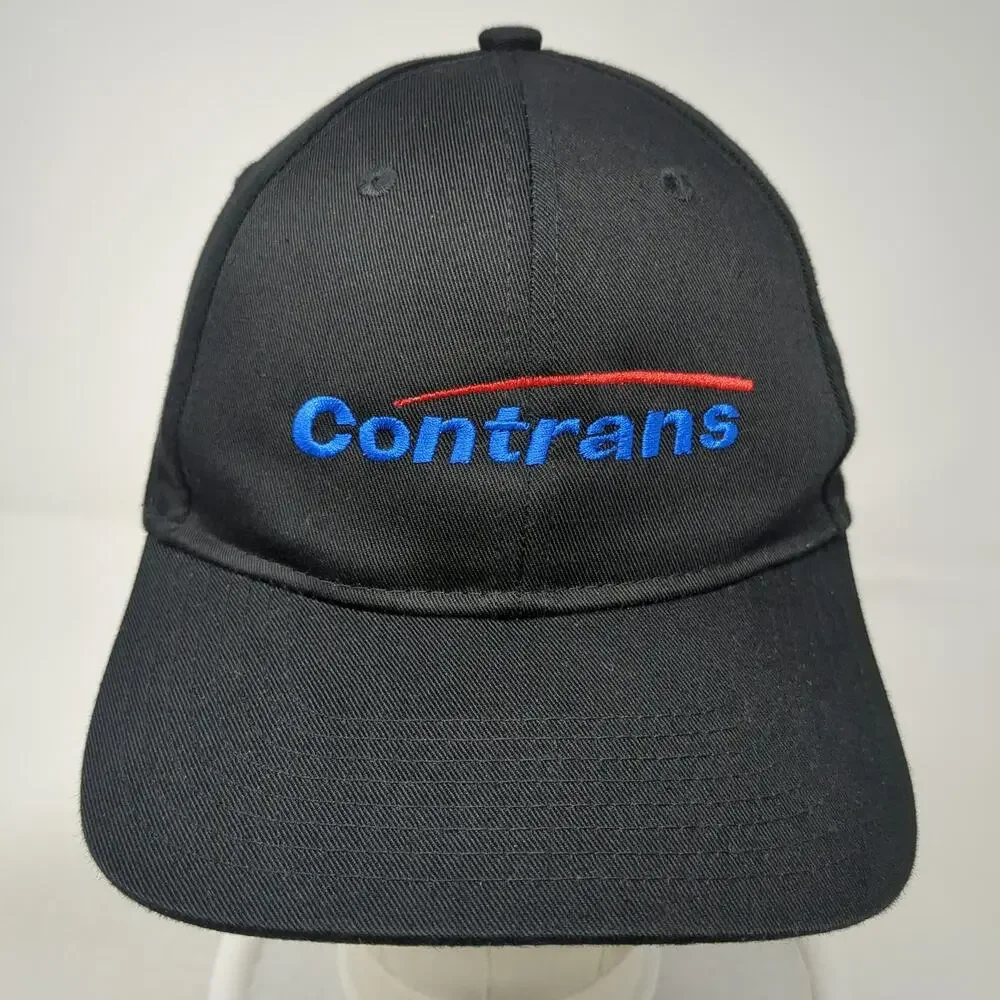 Port Authority Snapback Black One Size Contrans Embroidered Logo Baseball Hat